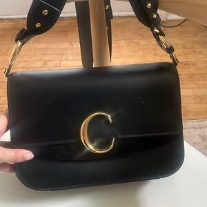 Chloe 'C' Leather Shoulder Bag